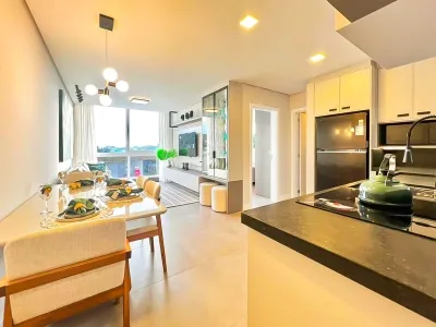 Apartamento de 1 dormitório mobiliado com vista para a infraestrutura no Edifício Livin Resort House em Atlântida — foto 2